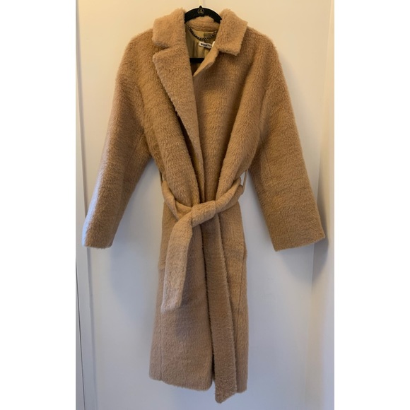 Whistles Long Textured Belted Coat - Picture 6 of 8